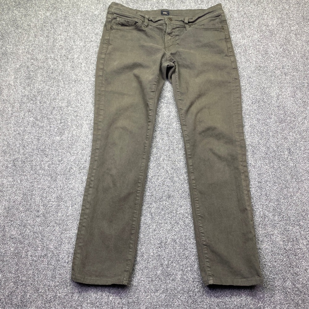 Citizens of Humanity Sid Slim Straight Pants Olive‎ Green Twill Mens 30 1115-049